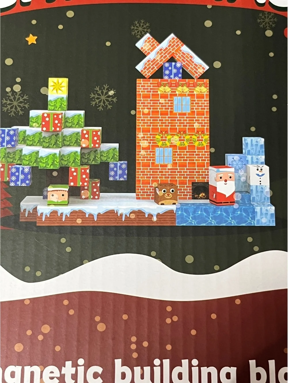 150PCS Christmas Magnetic Building Blocks STEM Toy Set